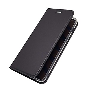 Custodia Per Samsung Galaxy A8 2018 / A7 (2018) Porta-carte di credito / Con supporto / Con chiusura magnetica Integrale Tinta unita Resistente pelle sintetica per A5(2018) / A7(2018) / A3 (2017)