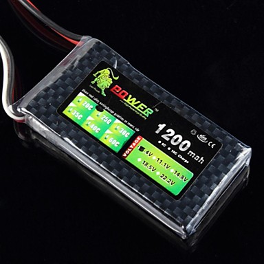 Lion 7.4V 2S 1200MAH 25C Lipo Battery Power for RC Helicopter Airplane 