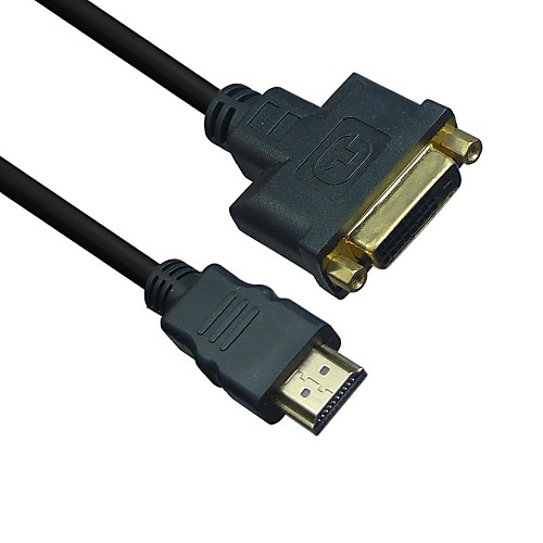 Will a DVI to HDMI adapter work if the adapter is connected to the